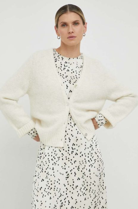 Кардиган з домішкою вовни American Vintage жіночий колір бежевий