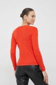 Бавовняний светр United Colors of Benetton жіночий колір помаранчевий легкий
