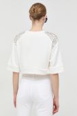Бавовняна кофта Pinko жіноча колір білий з аплікацією