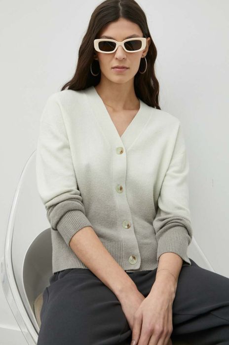 Вовняний кардиган Samsoe Samsoe колір сірий