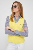 Бавовняна жилетка Polo Ralph Lauren колір жовтий