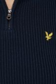 Светр з домішкою вовни Lyle & Scott жіночий колір синій теплий