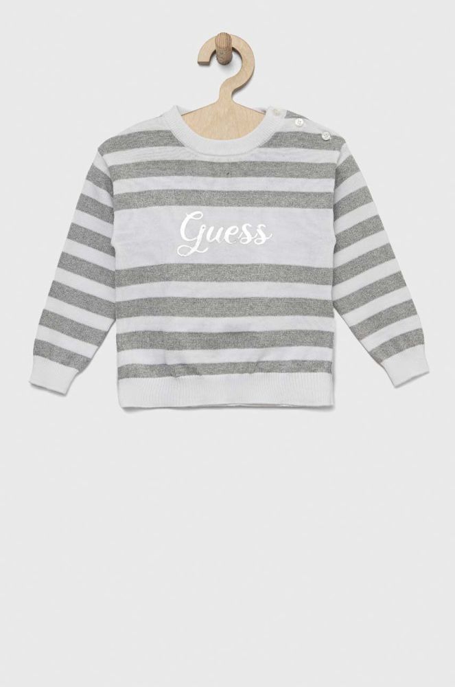 Дитячий светр Guess колір срібний легкий