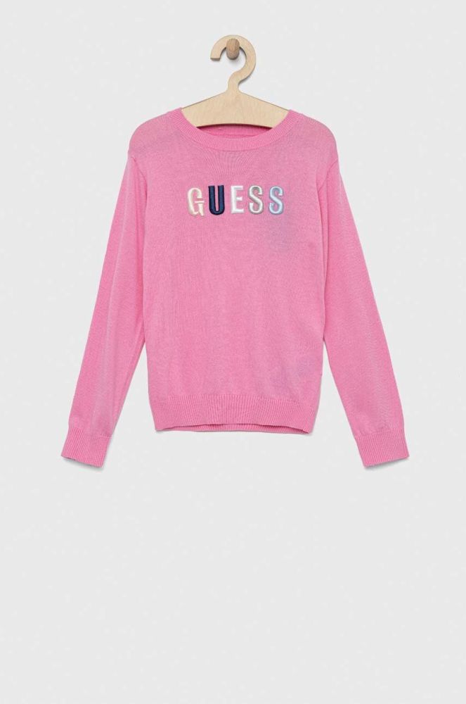 Дитячий светр Guess колір рожевий легкий (3004434)