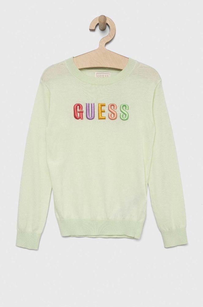 Дитячий светр Guess колір зелений легкий (3004421)