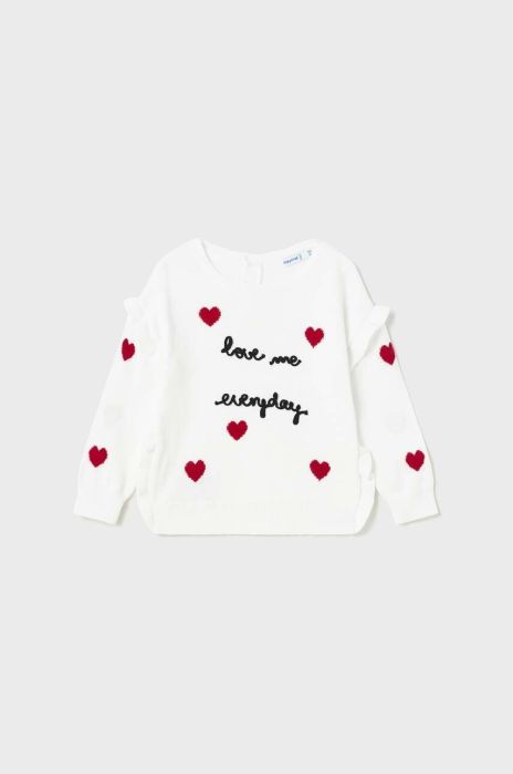 Светр для немовлят Mayoral колір білий легкий