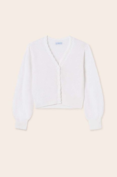Дитячий кардиган Mayoral колір білий легкий (2944667)