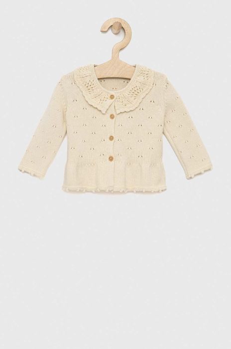 Дитячий бавовняний кардиган United Colors of Benetton колір сірий легкий (3129124)