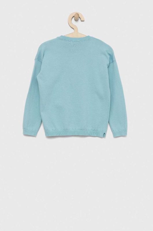 Дитячий кардиган United Colors of Benetton колір бірюзовий легкий фото 2
