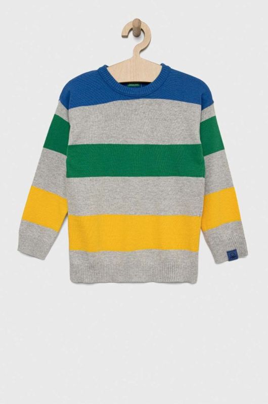 Дитячий светр United Colors of Benetton колір сірий легкий (3046242)