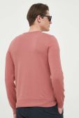 Бавовняний светр BOSS колір рожевий легкий