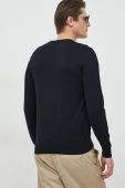 Бавовняний светр BOSS чоловічий колір синій легкий
