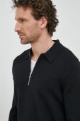 Светр Samsoe Samsoe чоловічий колір чорний легкий