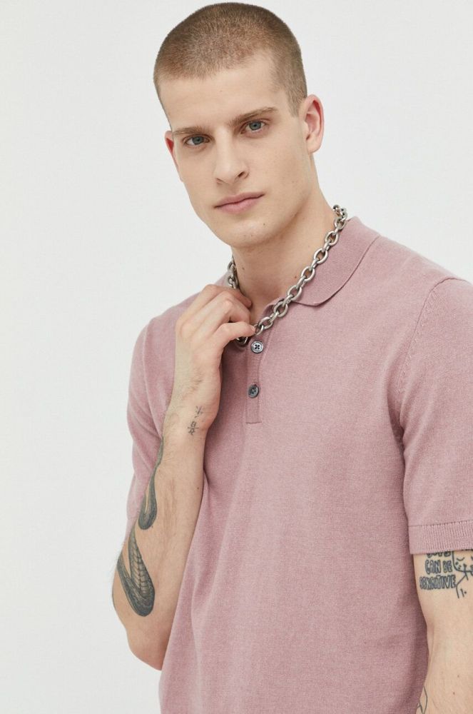 Светр Jack & Jones JJEEMIL чоловічий колір рожевий