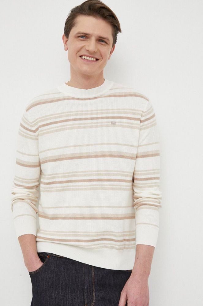 Бавовняний светр Pepe Jeans Perkin колір бежевий легкий