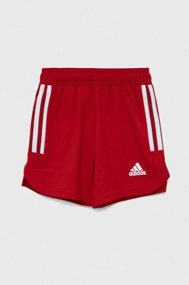 Дитячі шорти adidas Performance CON22 MD SHO Y колір червоний регульована талія