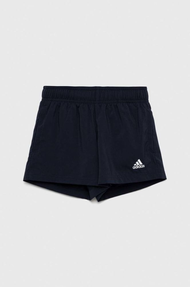 Дитячі шорти adidas U PL колір синій регульована талія фото 2