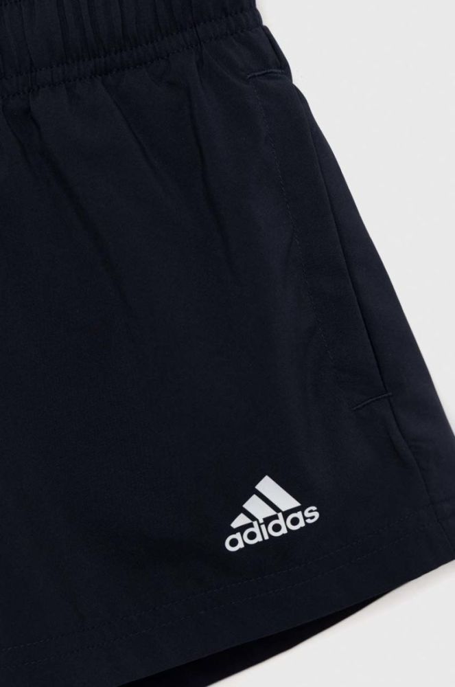 Дитячі шорти adidas U PL колір синій регульована талія фото 3