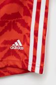 Бавовняні шорти adidas U FT колір червоний регульована талія