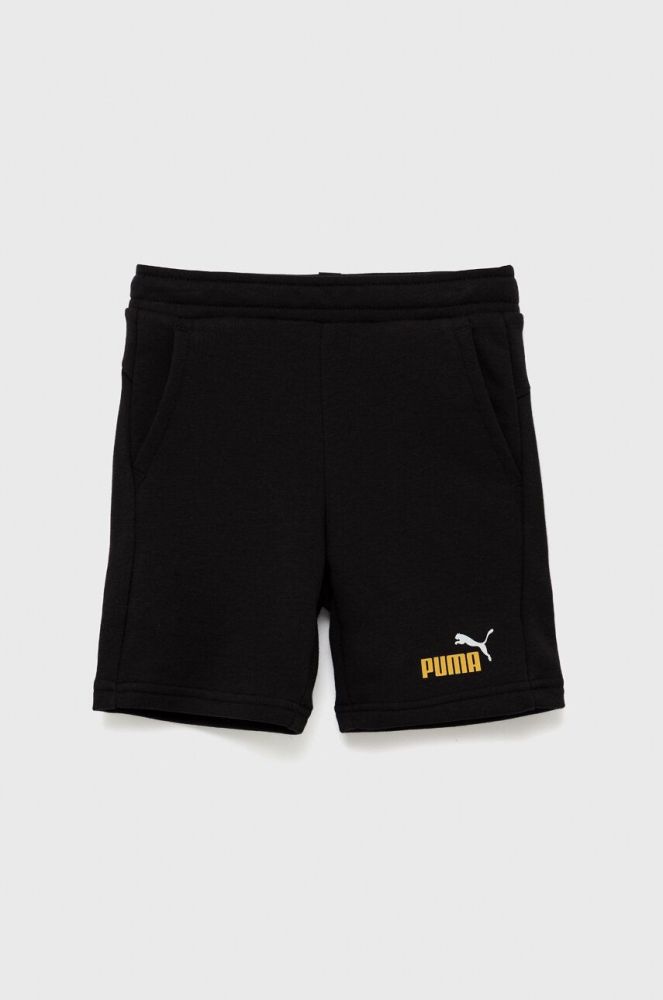 Дитячі шорти Puma ESS+ 2 Col Shorts TR B колір чорний регульована талія