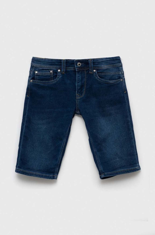 Дитячі джинсові шорти Pepe Jeans PJL BJ Denim регульована талія колір блакитний (3186942)