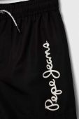 Дитячі шорти для плавання Pepe Jeans колір чорний з принтом