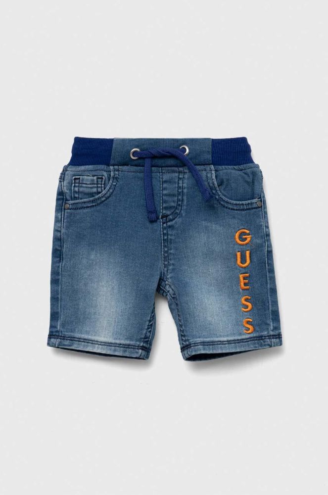 Дитячі джинсові шорти Guess регульована талія колір блакитний (3248346)