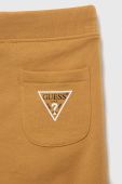 Дитячі бавовняні шорти Guess колір жовтий регульована талія (3053669)