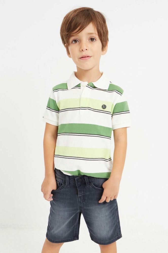 Дитячі джинсові шорти Mayoral колір сірий регульована талія (2955531)