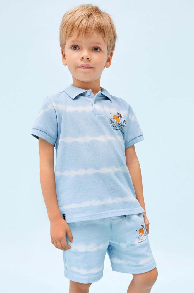 Дитячі бавовняні шорти Mayoral регульована талія колір блакитний (2985618)