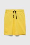 Дитячі бавовняні шорти United Colors of Benetton колір жовтий регульована талія (3289026)