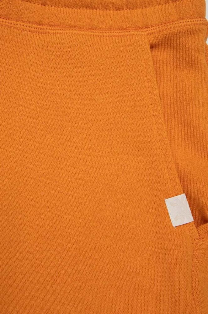 Дитячі бавовняні шорти United Colors of Benetton колір помаранчевий регульована талія фото 3