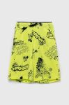 Дитячі бавовняні шорти United Colors of Benetton колір зелений регульована талія (3285664)