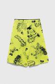 Дитячі бавовняні шорти United Colors of Benetton колір зелений регульована талія (3285664)
