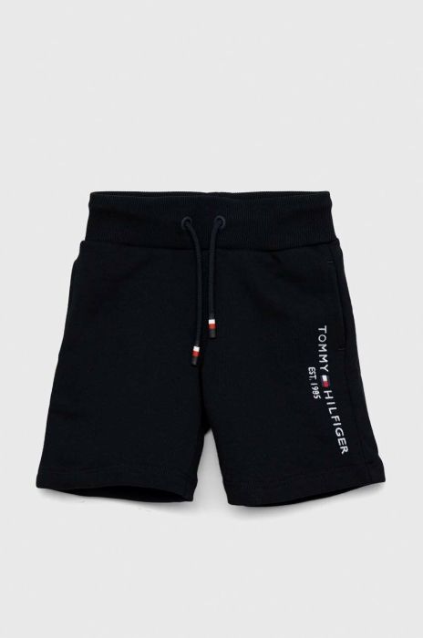 Дитячі бавовняні шорти Tommy Hilfiger Колір синій регульована талія колір темно-синій Дитячі бавовняні шорти Tommy Hilfiger Колір синій регульована талія колір темно-синій