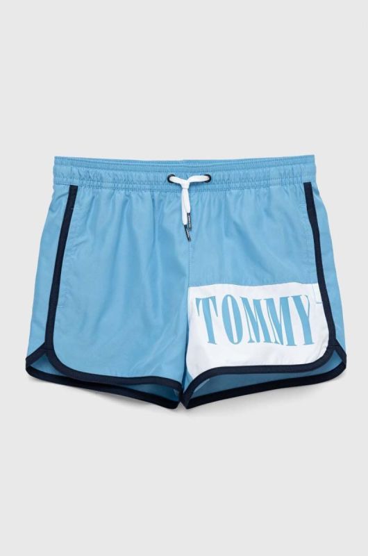 Дитячі шорти для плавання Tommy Hilfiger з принтом колір блакитний