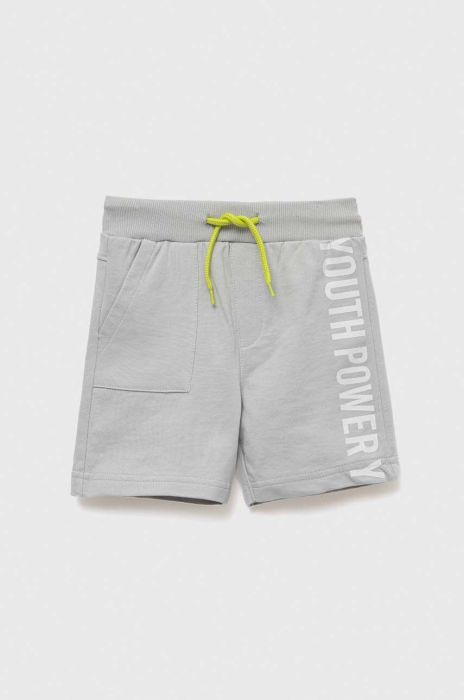 Дитячі бавовняні шорти Birba&Trybeyond колір сірий регульована талія (3185870)