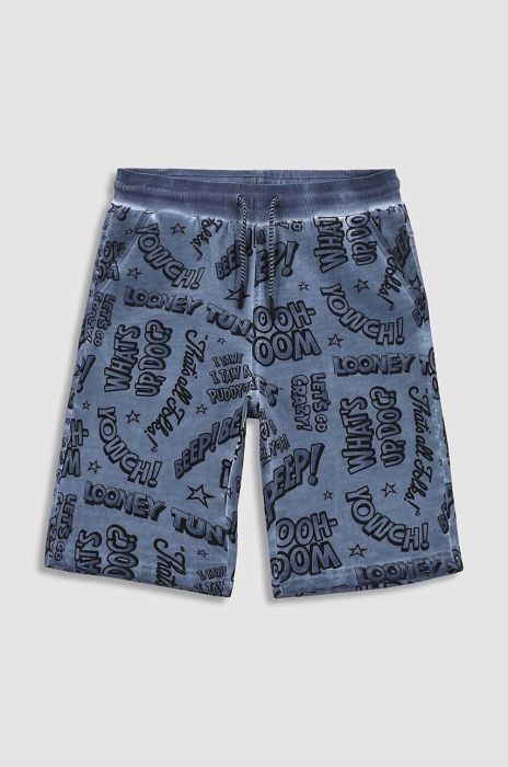 Дитячі бавовняні шорти Coccodrillo колір блакитний
