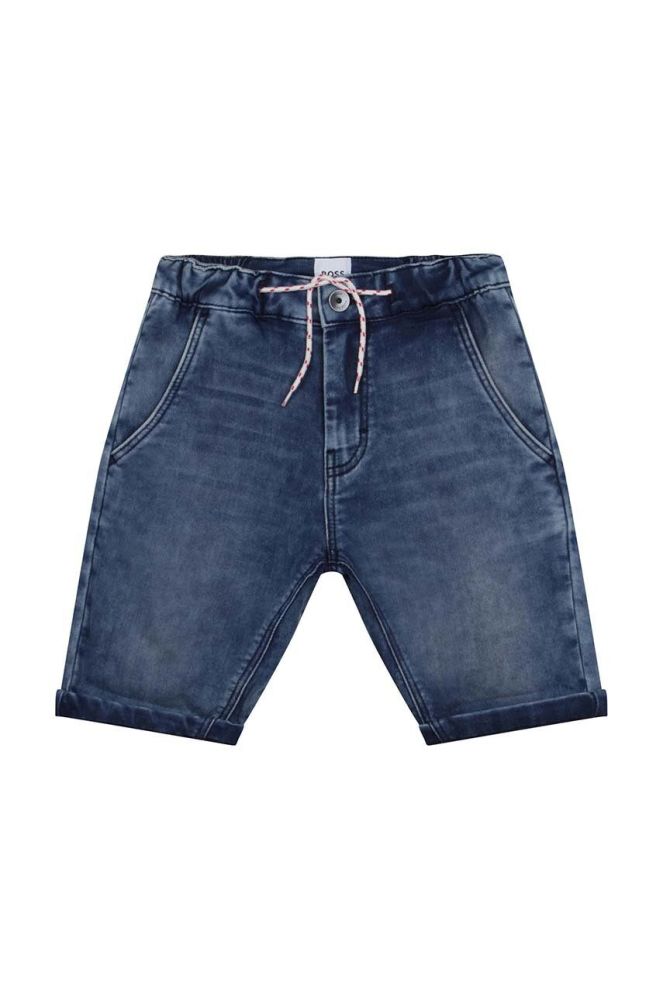 Дитячі джинсові шорти BOSS колір блакитний (3197472)