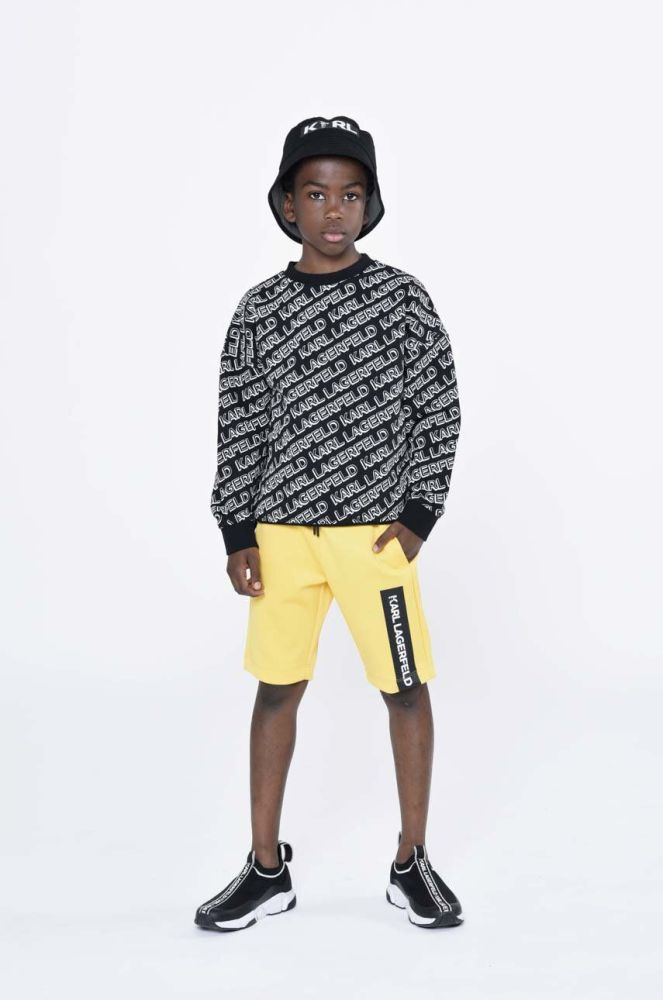 Дитячі шорти Karl Lagerfeld колір жовтий регульована талія (3071737)