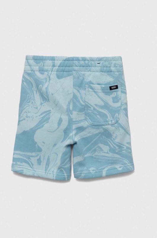 Дитячі шорти Vans MARBLE FLEECE SHORT BLUE GLOW регульована талія колір блакитний фото 2