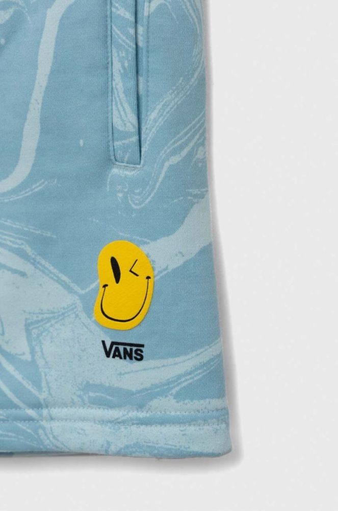 Дитячі шорти Vans MARBLE FLEECE SHORT BLUE GLOW регульована талія колір блакитний фото 3