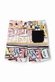 Дитячі бавовняні шорти Desigual регульована талія колір барвистий