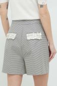 Шорти Custommade Nadja жіночі колір сірий візерунок висока посадка