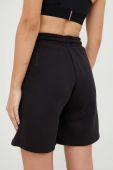 Шорти adidas жіночі колір чорний однотонні висока посадка (2887593)