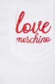 Джинсові шорти Love Moschino жіночі колір білий з аплікацією висока посадка