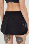 Шорти для бігу adidas Performance run icons жіночі колір чорний з принтом середня посадка