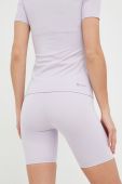 Шорти для тренувань adidas Performance жіночі колір фіолетовий однотонні висока посадка