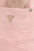 Шорти Guess жіночі колір рожевий візерунок висока посадка (2988927)