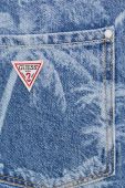 Джинсові шорти Guess жіночі візерунок середня посадка колір блакитний